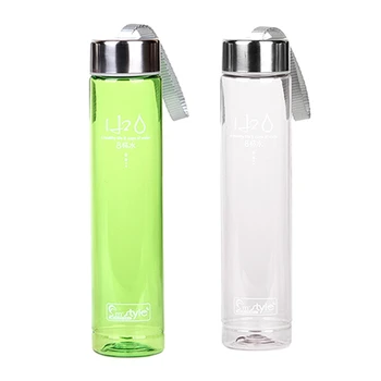 

2x 280ML Portable Transparent Bike Bicycle Sports Unbreakable Plastic Water Bottle(Color: Green/White)