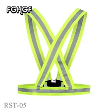 Безопасность, высокая видимость светоотражающий жилет для бега и езды на велосипеде Жилет Жгут светоотражающий пояс куртка безопасности