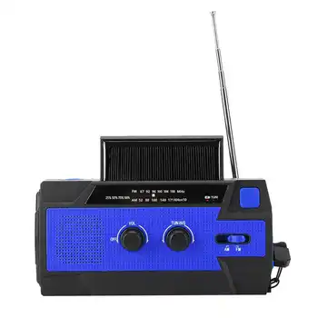 

AM/FM/NOAA Portable Raido Solar Power Hand-Cranked Alarm Warner Radio Hand Crank Flashlight Radio IPX3 Waterproof Hot