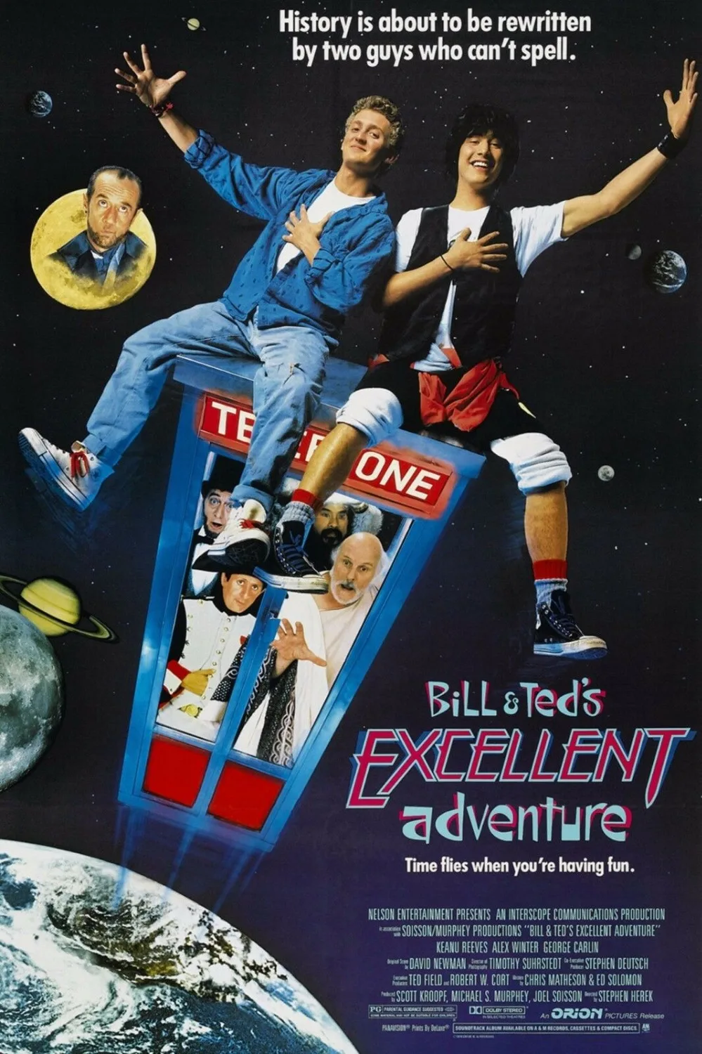 Bill &amp Ted's Excellent Adventure (1989) Шелковый плакат декоративной живописи 24x36inch | Дом и сад