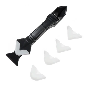 

1 Set Practical Sealant Angle Scraper Silicone Grout Caulk Tool Kit Sealant Angle Residue Scraper Glass Glue Blade Caulking Tool