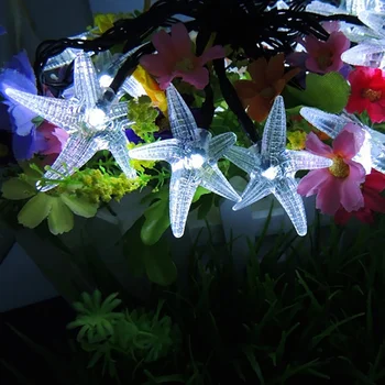 

Household Solar Light Strings Star Shape 35 LED Outdoor Light Waterproof Christmas Decoration Light Outdoor Tool Ornament