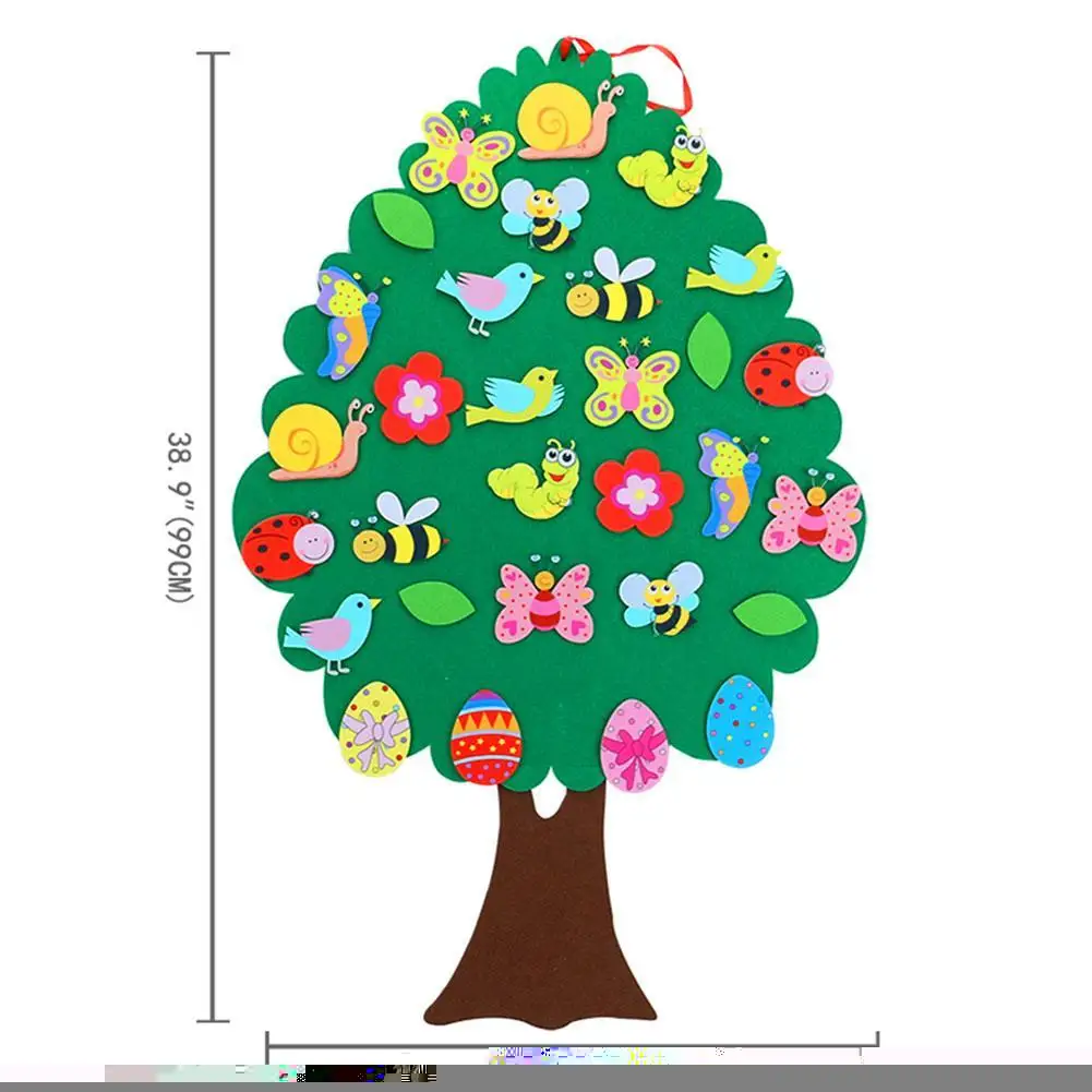 Árvore de Natal Presente para Menino Bebê Montessori Brinquedo Faça Você Mesmo Feltro Crianças Mar Ocupado Placa Natal Árvore Menina Porta Decoração Ornamento Parede 6 natal crianças mar ocupado placa natal árvore