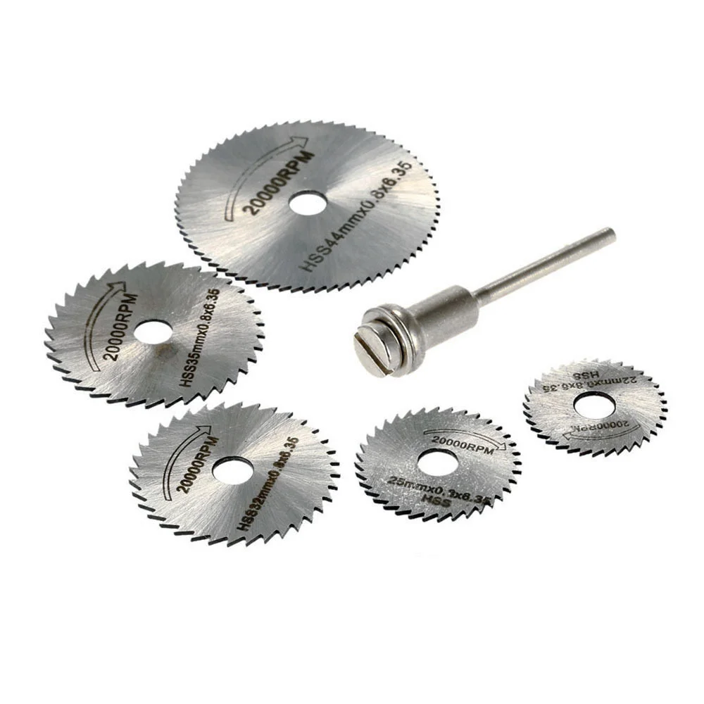 PEGASI-5pcs-Set-HSS-Saw-Blades-Rotary-Blades-Cutting-Discs-Mandrel-Cut-off-Circular-Saw-Dremel