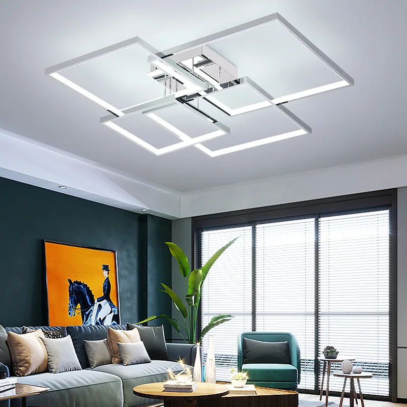 

Bedroom Lamp Simple Square Led Ceiling Lamp Modern Nordic Home Small Living Room Lamp Creative Geometric Study Lamp