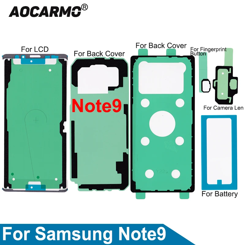 Display Adhesive Sticker Screen Frame Glue Double Side Adhesive Tape Phone Back Adhesive Tape Phone Adhesive Tape Phone Adhesive Stickers Phone Lcd Touch Lens Lcd Screen Repair Tools Phone Camera Cover Sticker For Samsung Galaxy Note9 SM-N9600 Full Set Adhesive LCD Screen Tape Back Battery Cover Frame Camera Lens Sticker Glue
