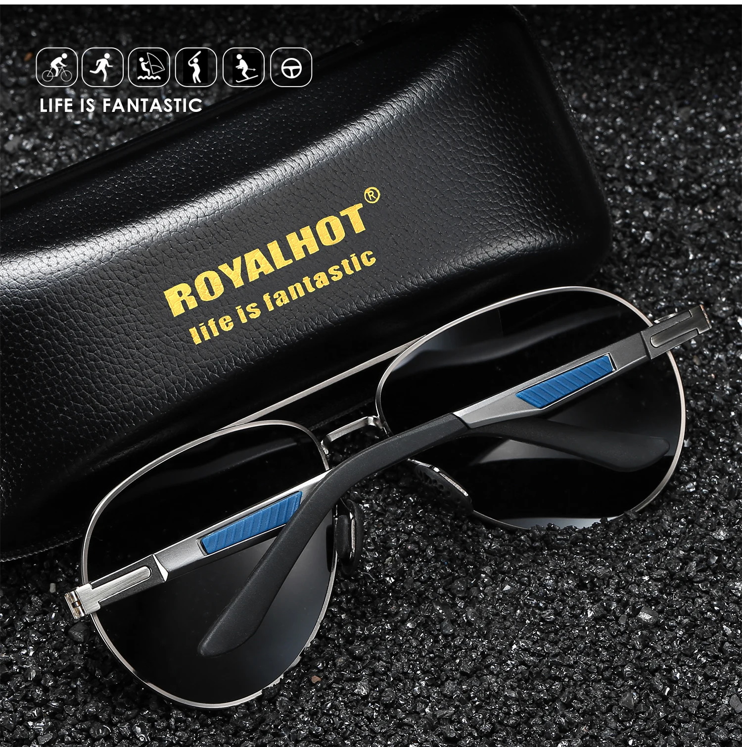 RoyalHot, мужские, женские, поляризационные солнцезащитные очки, овальная, уютная оправа, солнцезащитные очки, очки для вождения, солнцезащитные очки, Oculos masculino, мужские, 900166