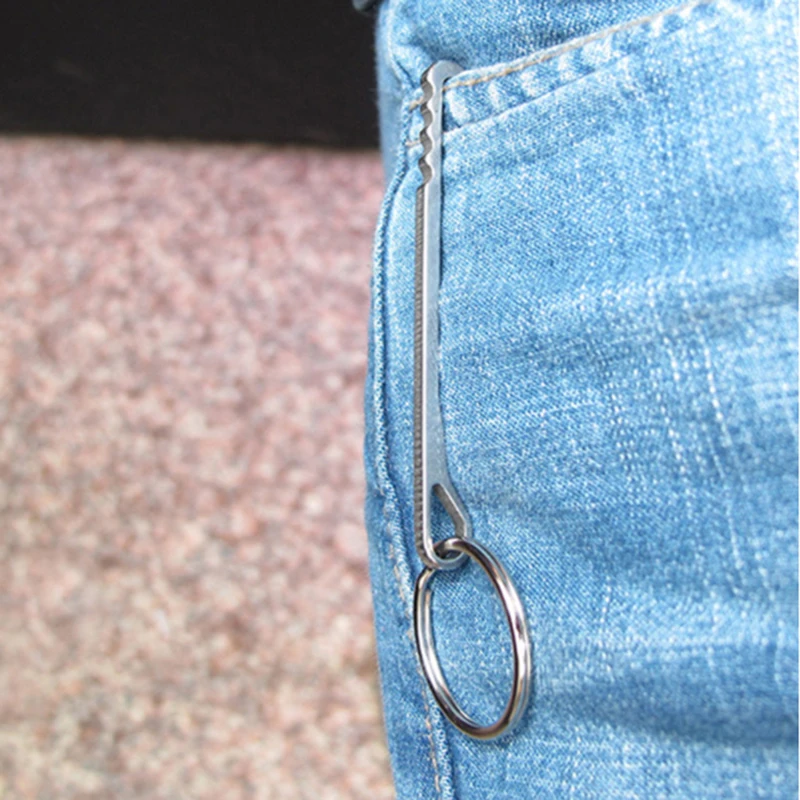 Outdoor EDC Multifunctional Tool Wallet Stainless Steel Keychain Key Ring Clasp Carabiner Money Clip Camping Accessories key chain clip car adhesive tape keychain tool multi function tool keychain carabiner