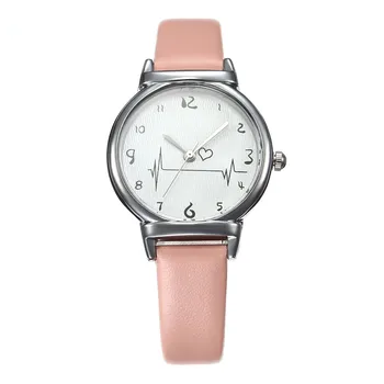 

Relogio ladies watch Simple Belt Watch Female Models Creative Students Heart-Feeling Quartz Watch zegarek damski dames horloge F