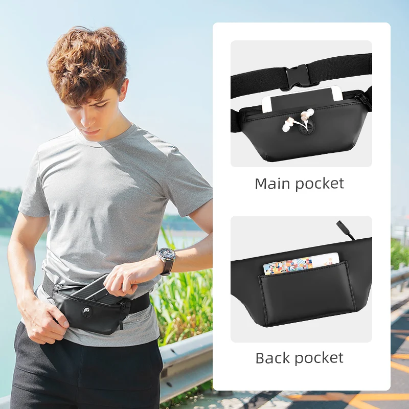 MARK RYDEN 2021 New Running Phone Pack Men Women Water-repellent Waist Bag with Earphone hole