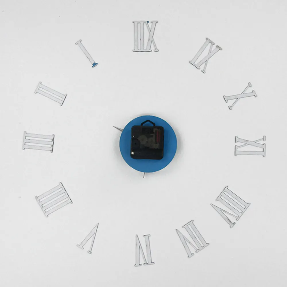 Металлические настенные часы с модным дизайном Римский Серебряный номер