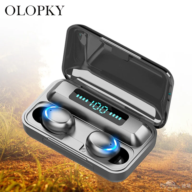 

TWS Waterproof Bluetooth Earphone Wireless Earphones Stereo In-ear Earbuds Headset Handsfree With 2200mAh Power Bank For iPhone