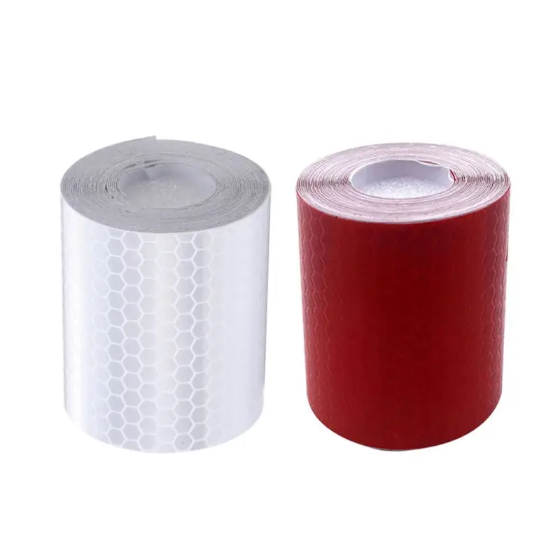 

2 Rolls Reflective Safety Warning Signs Tape Stickers Strong Adhesive Waterproof High Visibility For Trucks Cars Motorcycles Bic