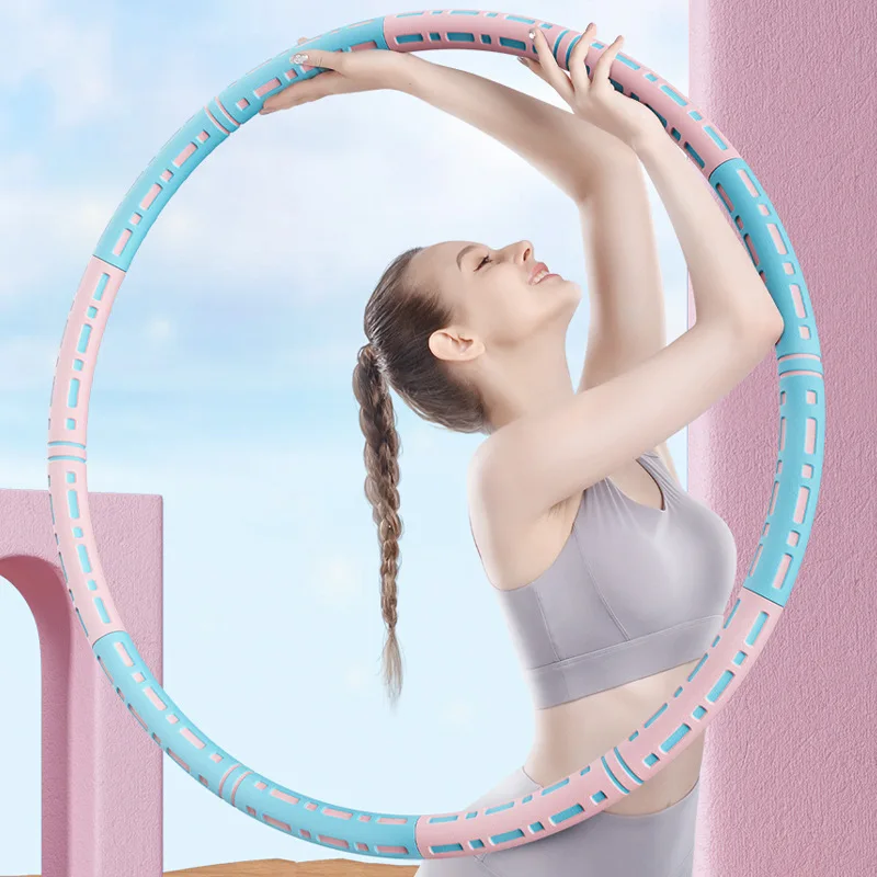 1 PC Removable Fitness Hoop Massage Foam Adult Weight Loss Training Equipment Sturdy And Soft Bodybuilding Exercise Hoola Circle