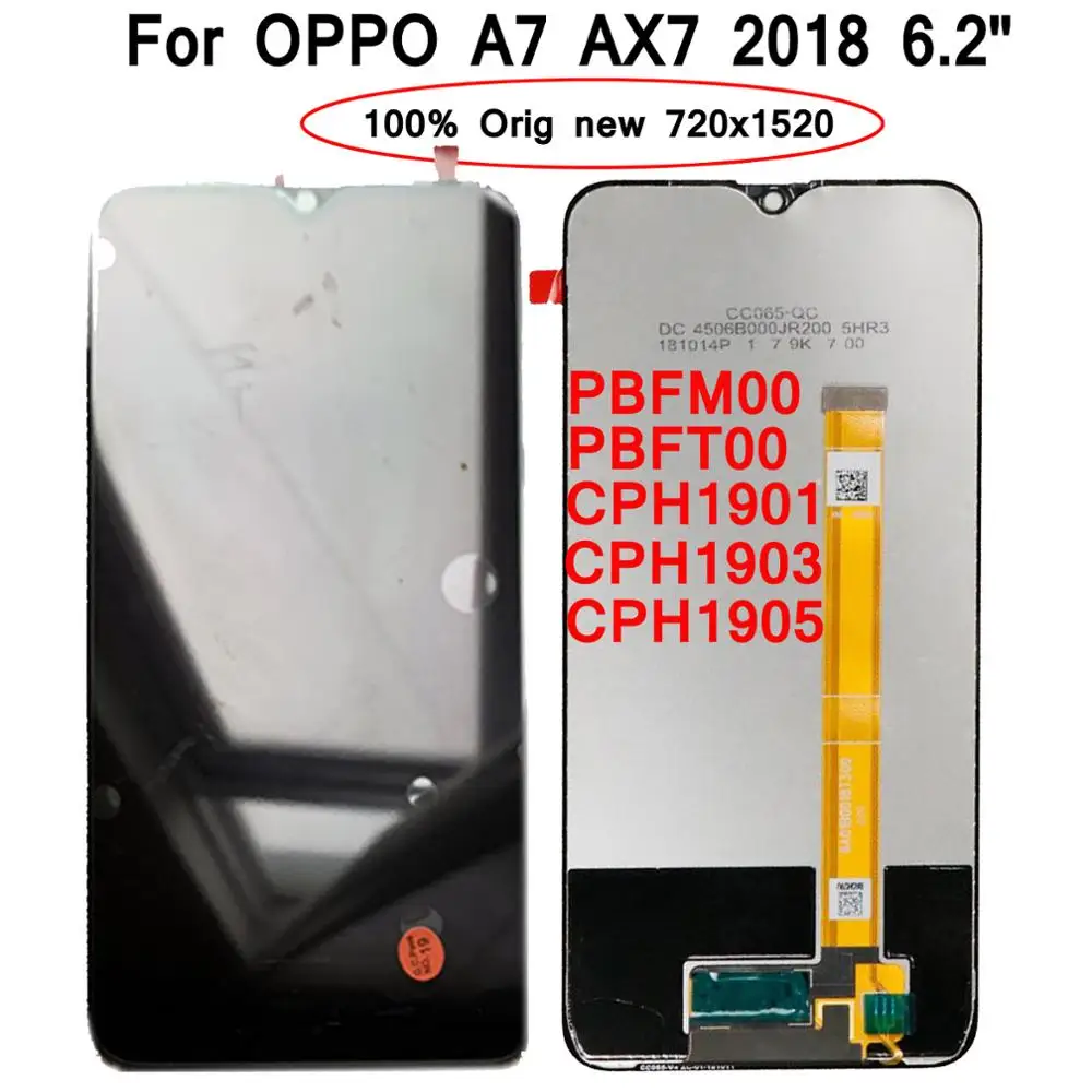ЖК дисплей Shyueda дигитайзер сенсорного экрана для OPPO A7 AX7 PBFT00 PBFM00 CPH1901 CPH1903 CPH1905 100%