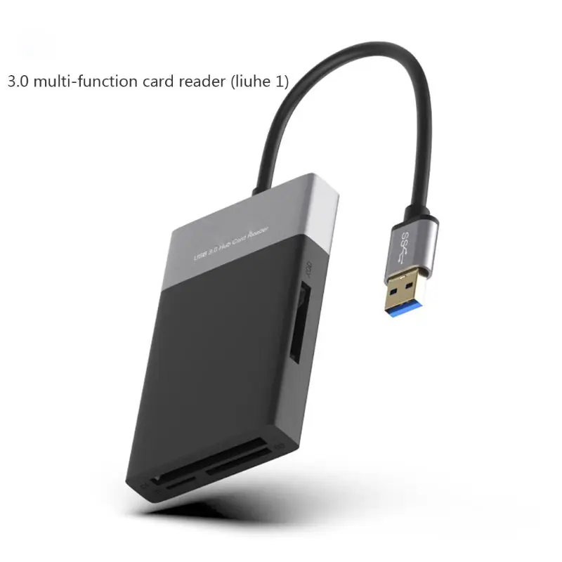 

6 In 1 High Speed USB 3.0 2 Port HUB Adapter to XQD/CF/for SD/TF Card Reader Kit 3XUE