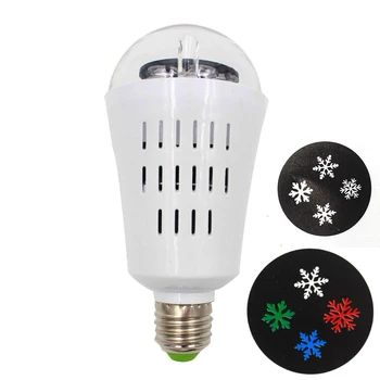 

RGB LED Christmas Snowflake Projector Lamp Spotlight Birthday Party Wedding Xmas New Year Decoration Snowfall Night Light