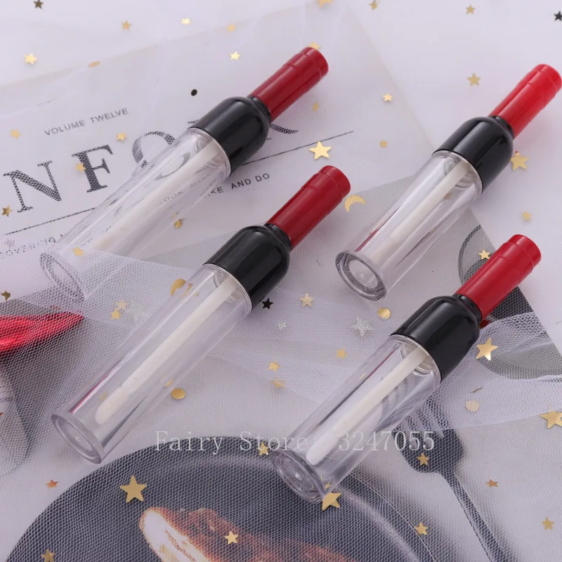 

10/30/50pcs 4ml 5ml Empty Lip Gloss Tube DIY Plastic Lip Gloss Container Wine Shape Refillable Bottles Empty Lipgloss Bottle