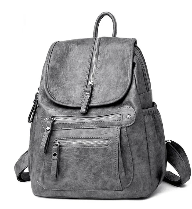 

2019 Women Backpack high quality Leather Fashion school Backpacks Female Feminine Casual Large Capacity Vintage Shoulder Bags