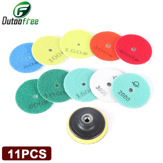 Disque De Polissage Humide Flexible Diamant 3 /80mm + Support Pour Pierre  À Marbre Céramique Granit Carrelage Béton 10 + 1 Pièces - Outils Abrasifs -  AliExpress