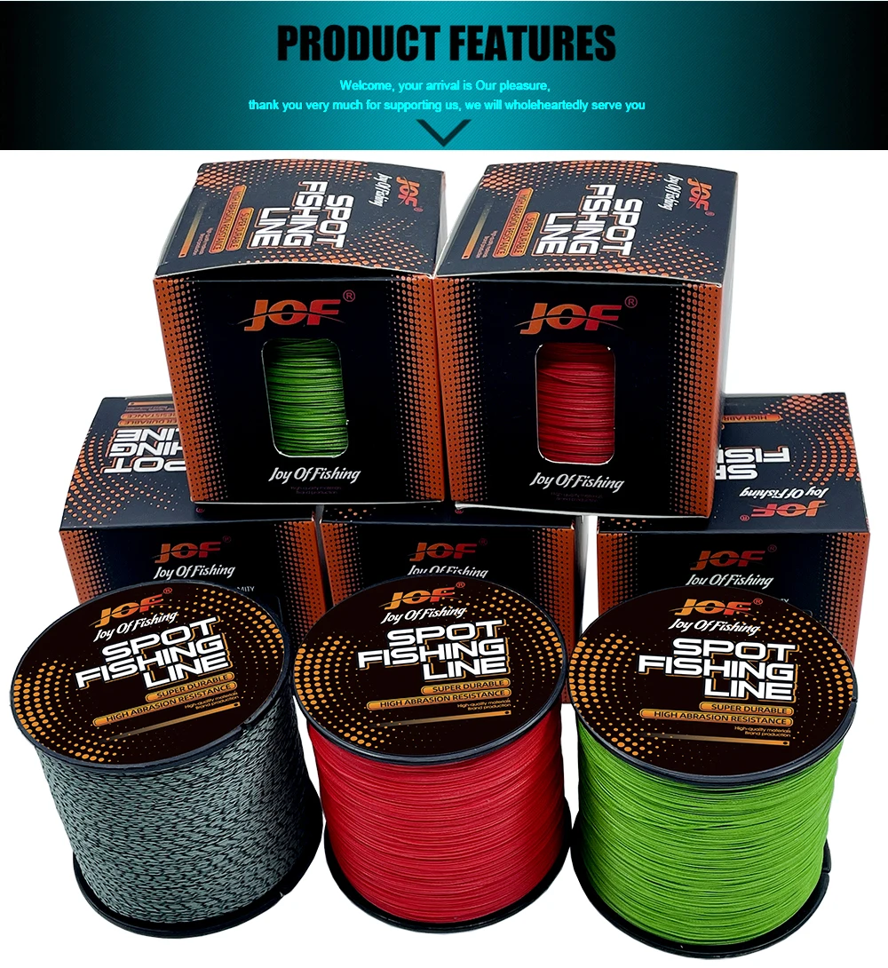 JOF 0.14-0.5mm Pe Braided Fishing Line 8Strands Super Strong Multifilament  Color Carp 300/100m Fishing Cord - AliExpress