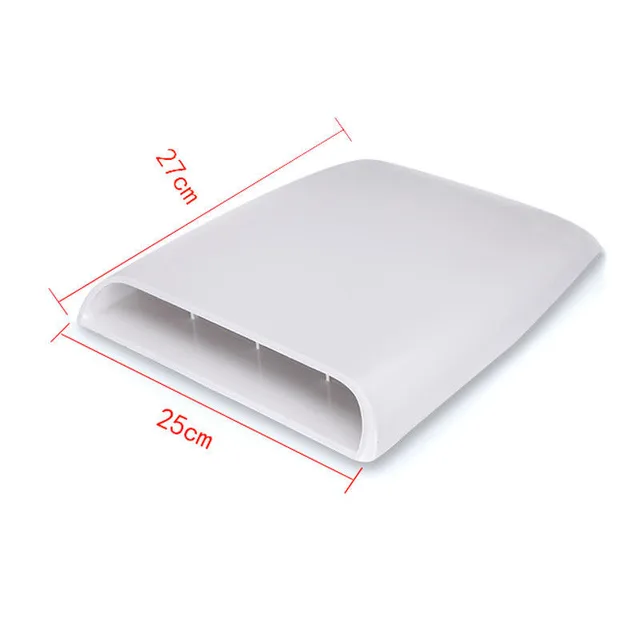 Universal Car Air Intake Decals Bonnet Hood Scoop Air Flow Intake Vent Cover Decorative Accessories For BMW Golf Tesla Passat white