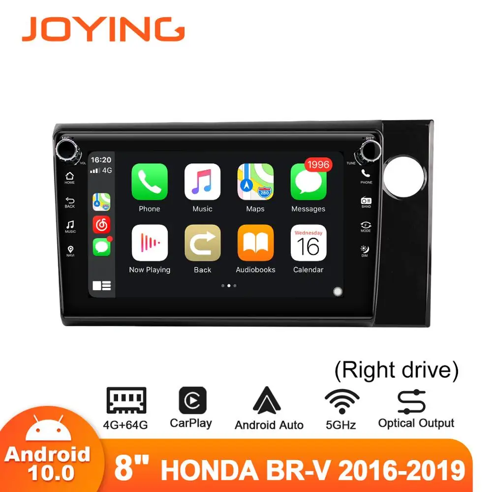 Радуясь 8 &quotAndroid10 автомобильное радио для Honda BR-V 2016-2019 GPS Carplay 4G SIM 5gwifi SPDIF DSP