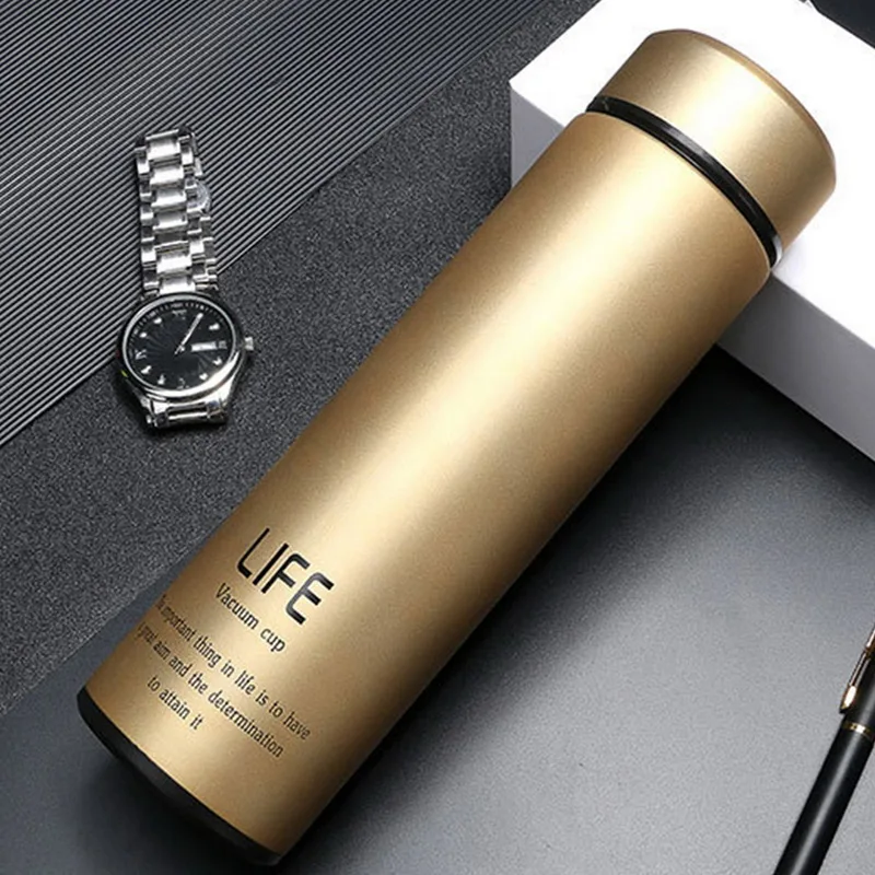 Urijk 500ML Thermos Tea Vacuum Flask With Filter Stainless Steel 304 Thermal Cup Coffee Mug Water Bottle Office Business Home