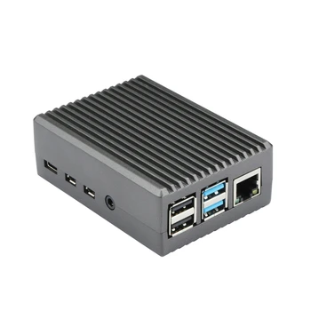 

Raspberry Pi 4 Aluminum Case Passive Cooling Gray Shell Metal Enclosure Box Heat Dissipation for RPI 4