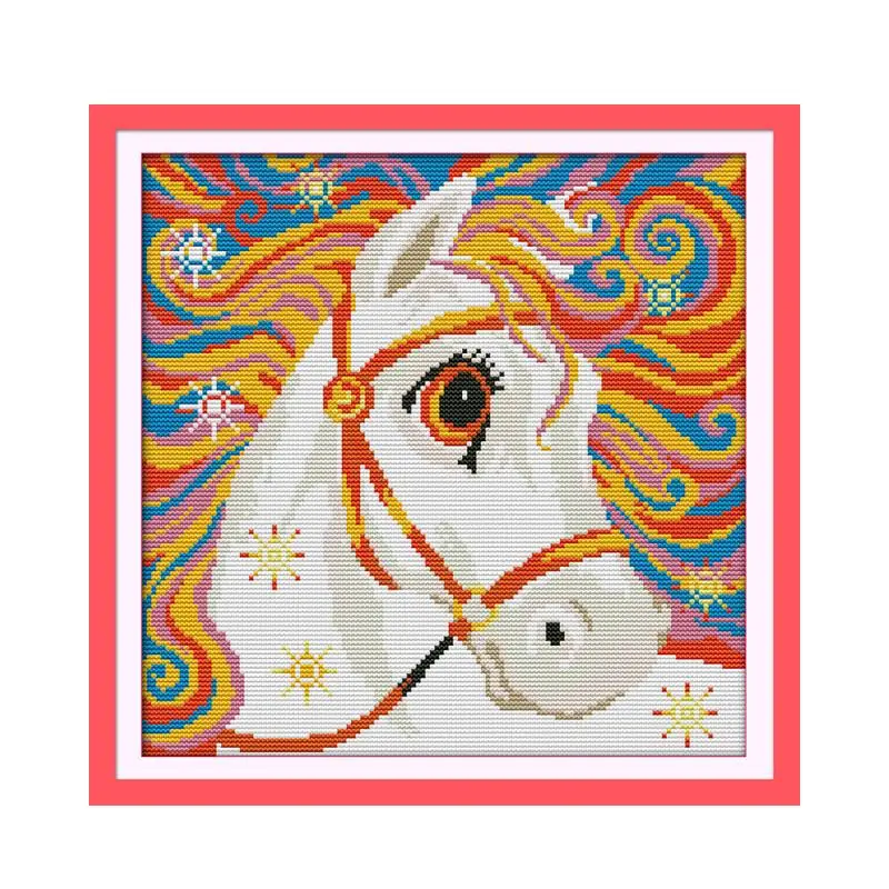 Набор для вышивки крестом Rainbow horse мультяшный крестиком 14 карат и 11 ручная работа