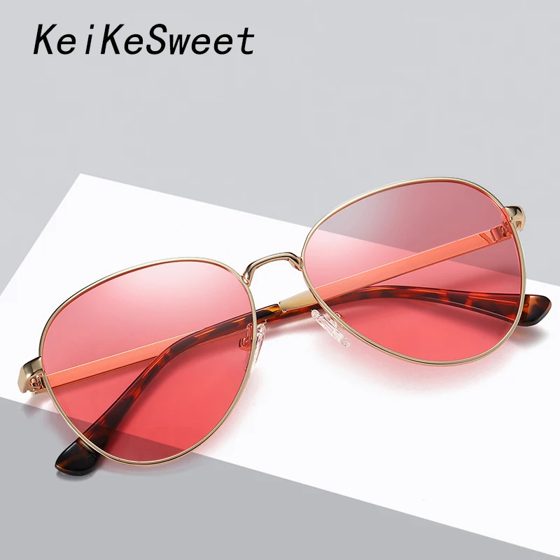 Женские и мужские винтажные солнцезащитные очки KeiKeSweet дизайнерские