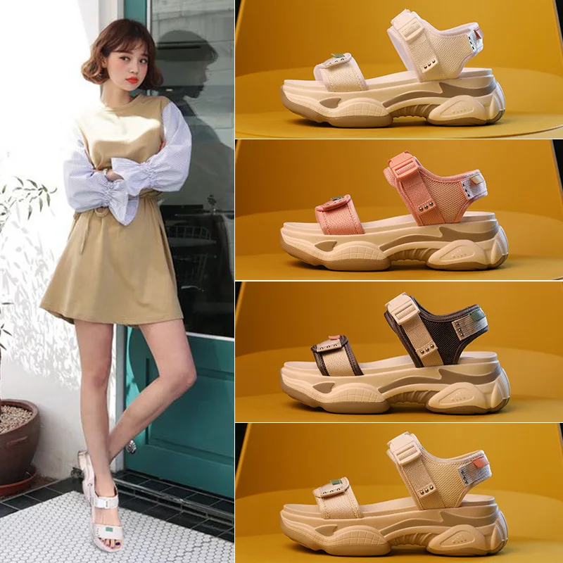 

Cool Shoes Women's 2019 New Style Summer Sports Casual Online Celebrity Celebrity Style Muffin Thick Bottomed Dad Shoes INS Supe