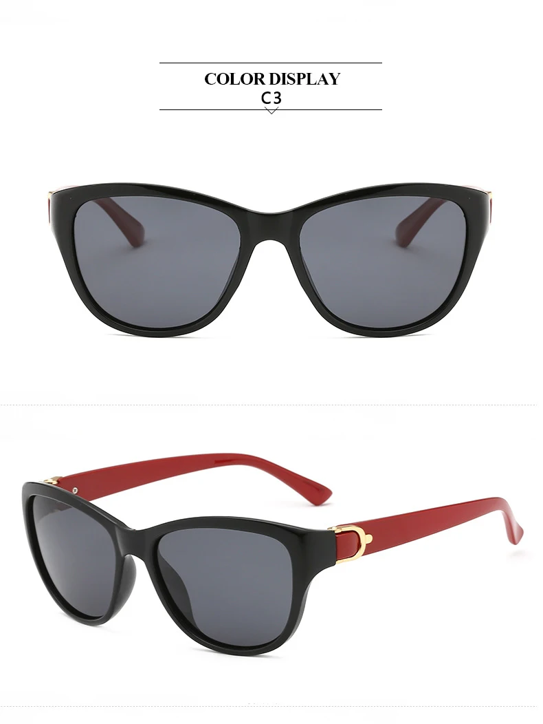 Platz Polarisierte Sonnenbrille Frauen Luxus Vintage Marke Design sonnenbrille Großen Rahmen Spiegel Rot Lila Brillen UV400 – Detail 9
