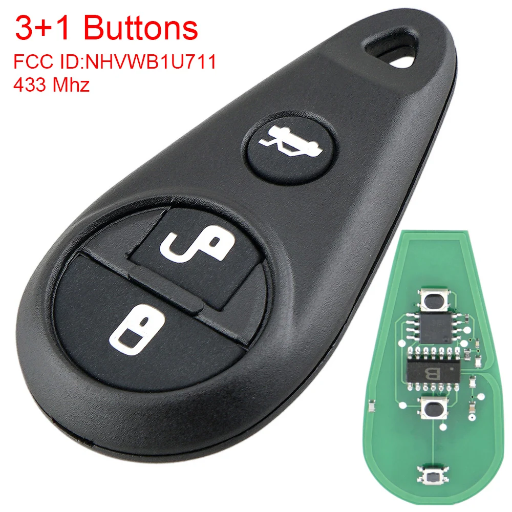 433MHz 3+1  Buttons Smart Car Remote Key NHVWB1U711 Frequency 433MHz With R/C Function Fit for 2009 2010 Subaru Forester 433mhz 3 1 buttons smart car remote key nhvwb1u711 frequency 433mhz with r c function fit for 2009 2010 subaru forester