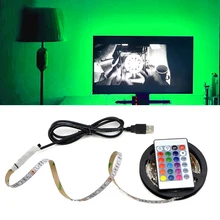 IP20 DC 5V USB светодиодный ночной Светильник 3528 5050 SMD 1 м-5 м 5В USB кабель питания RGB светодиодный контроллер USB светодиодный полосы светильник Ночной светильник