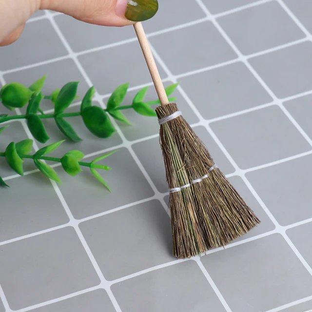 1:12 Doll House Miniature Broom Dustpan/Mop Bucket Set Dollhouse Cleaning Tool Kits Classic Toys Pretend Play Furniture Toys 5