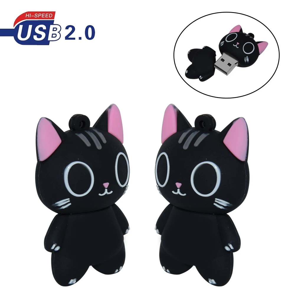 USB-флеш-накопитель с изображением мультяшного кота 4 ГБ 8 16 32 64 128 256 USB 2 0