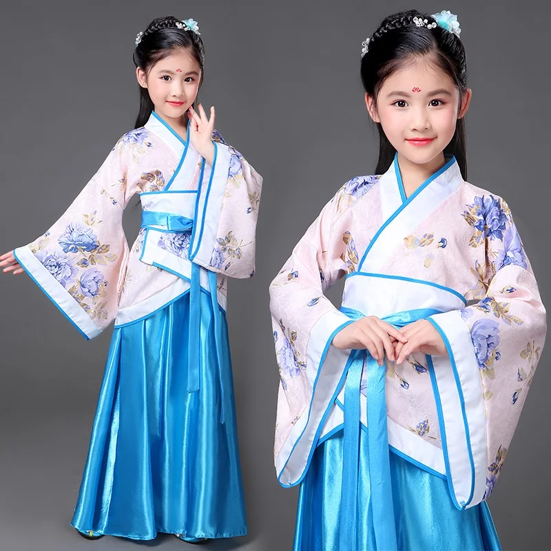 Новинка года; Детский костюм в китайском стиле; Hanfu Disfraz сказочное платье для девочек в стиле династии Тан; Королевское Платье принцессы Hanfu для выступлений