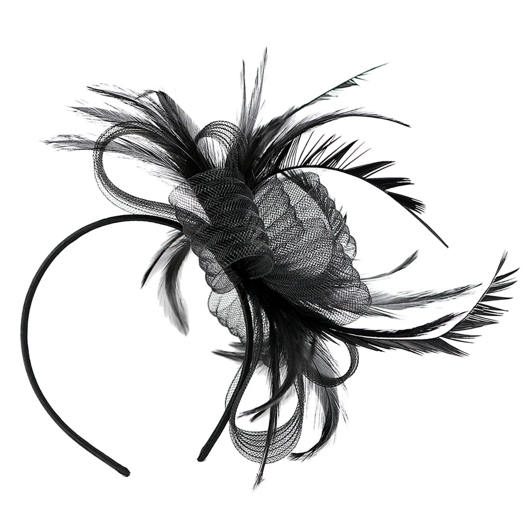  Fascinators Womens Wedding Bridal Roaring 20s Headpieces Black