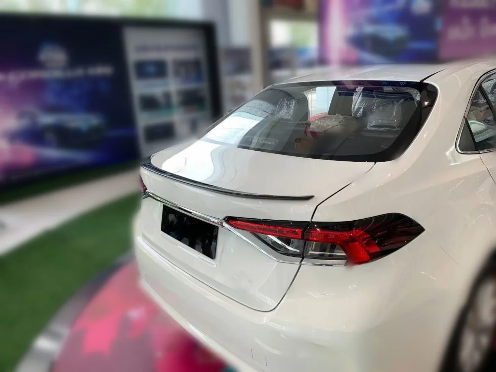 Для Защитные чехлы для сидений, сшитые специально для Toyota Corolla E210 седан ABS Пластик спойлер заднего багажника, крыла литья украшения крышки отделкой стайлинга автомобилей