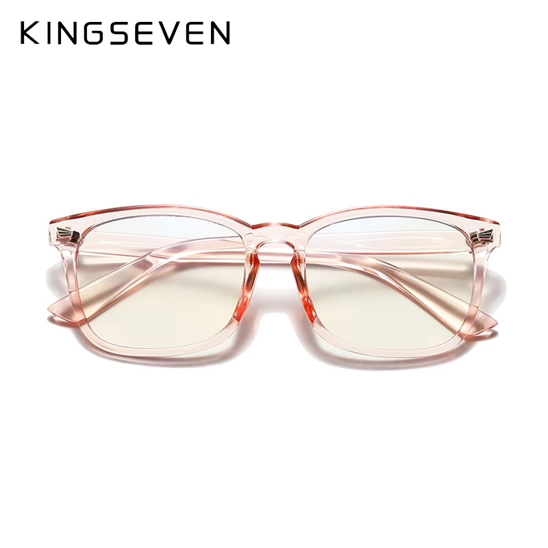 2021 KINGSEVEN Blue Light Blocking Glasses Square Eyeglasses Anti Blue Ray Computer Game Glasses Frame Thanksgiving Activity 