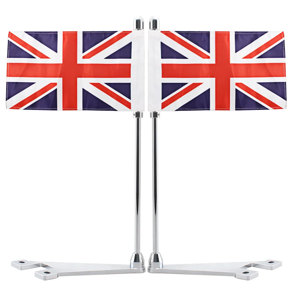 2 шт. UK багажная стойка для мотоцикла вертикальный флагшток хромированная мачта