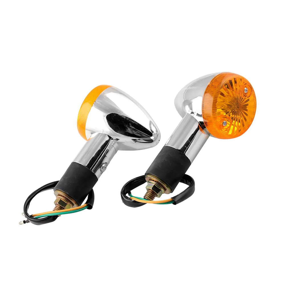 

Motorcycle Turn Signal Marker Light Indicators Blinkers Yellow For Harley Ducati