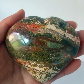 

Natural sea jasper stone sea gem heart crystal stone mineral specimen crystal ston