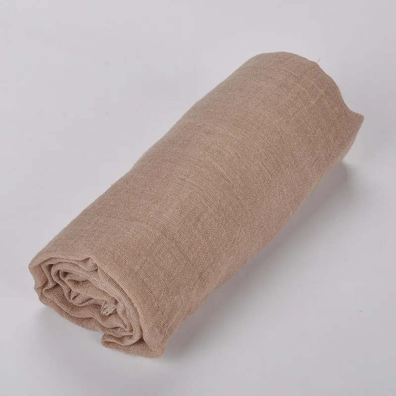 13Khaki Sparsil женские летние мягкие TR хлопковые шарфы Ретро кисточки сплошной цвет 180x90 шали женские тонкие палантины хиджаб пляжный праздничный шарф - Цвет: 13Khaki