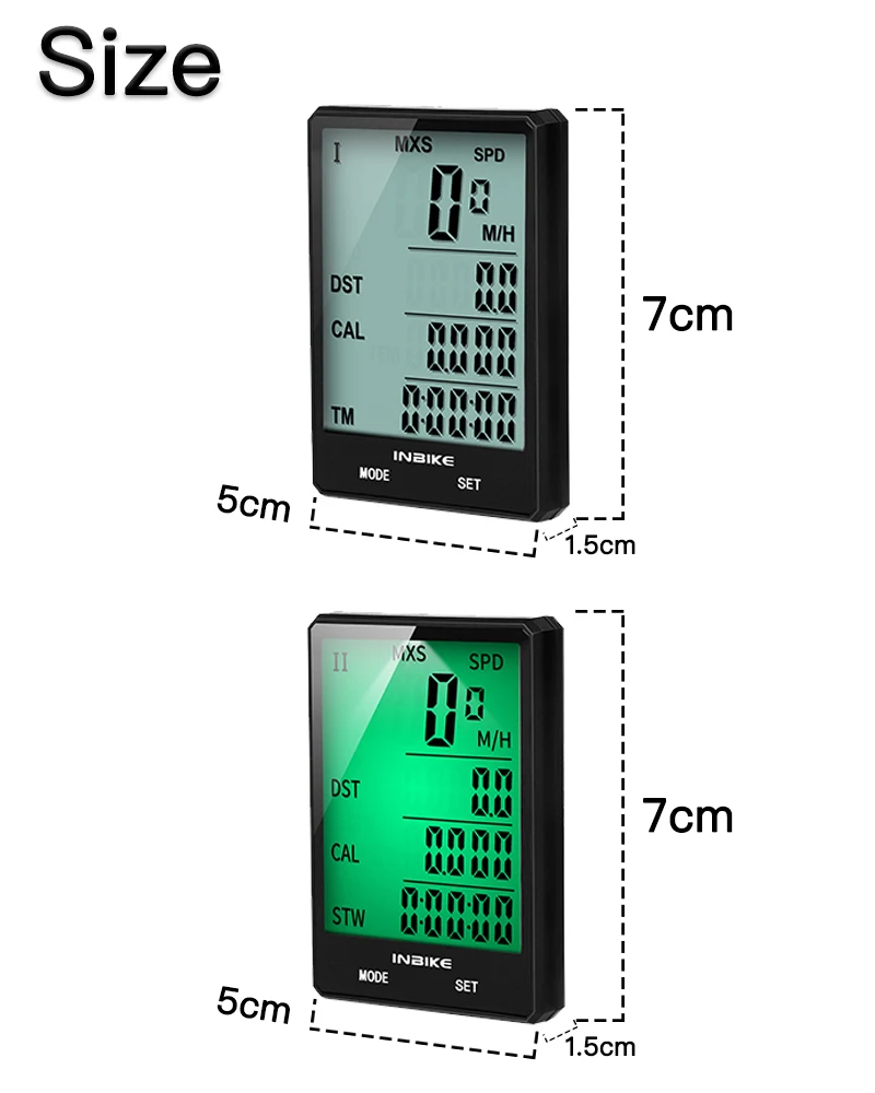 INBIKE непромокаемый велосипедный компьютер с большим экраном 2,8 дюйма, беспроводной Велосипедный компьютер, спидометр, одометр, велосипедный измеримый секундомер