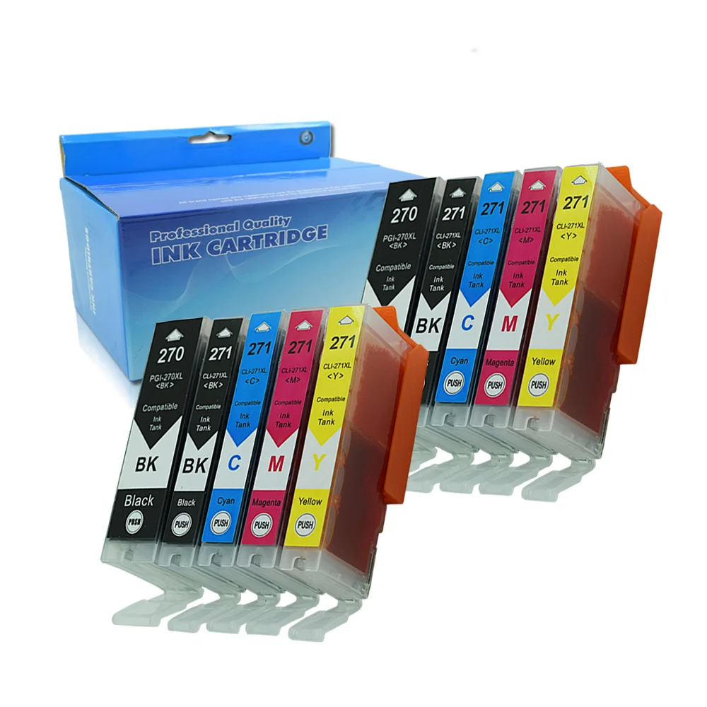 10PK совместимый чернильный картридж для Canon PGI-270XL PIXMA MG5720 MG5721 MG5722 MG6820 MG6821 MG6822 MG7720