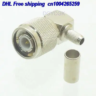 

DHL 100pcs TNC male plug right angle crimp RG58 RG142 LMR195 RG400 male connector 22ds