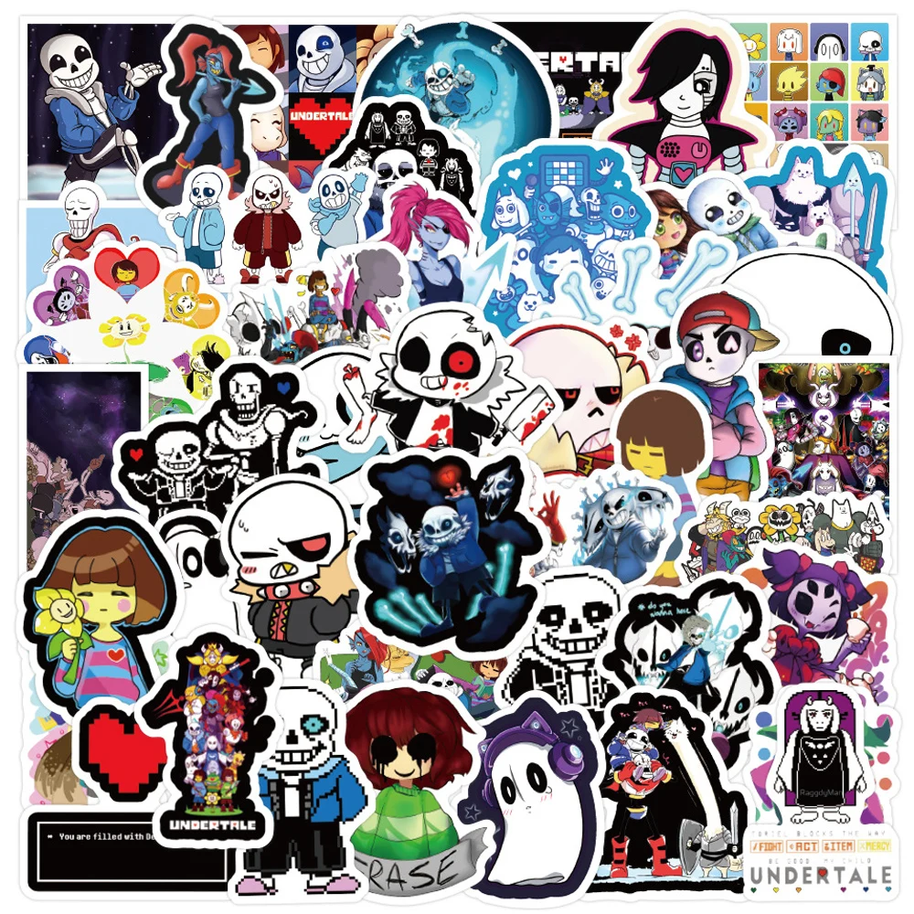 10-30-50PCS-Undertale-Game-Stickers-DIY-Skateboard-Fridge-Guitar-Travel ...