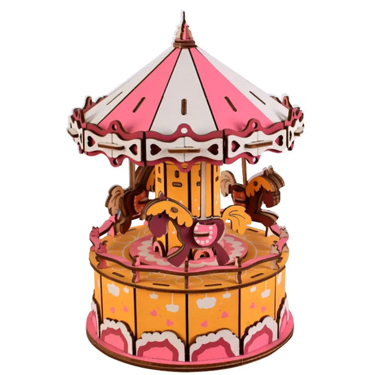 Dadaism деревянная музыкальная игрушка merry-go-круглые детские украшения для дома карусельная лошадка музыкальная шкатулка Рождество DIY свадебное здание